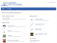Tablet Screenshot of lightingencyclopedia.com